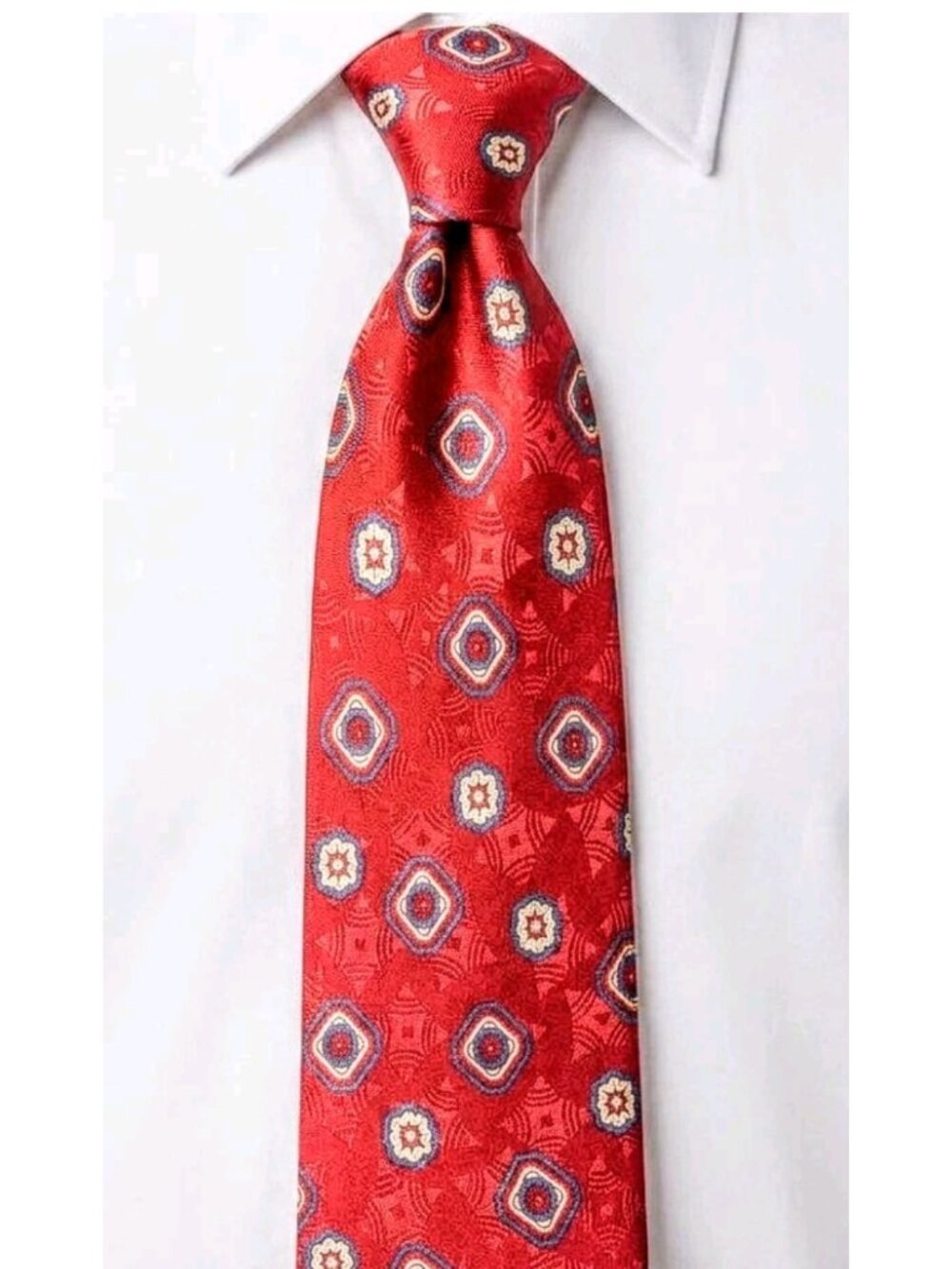 NWT/NOS!! XL 62" GARY'S OF N. SYRACUSE, NY Vtg 1980s Deadstock Damask Silk Tie